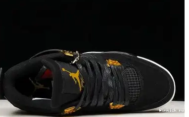 JORDAN AIR BLACK GOLD-WHITE METALLIC MENS 4 “ROYALTY” 0417